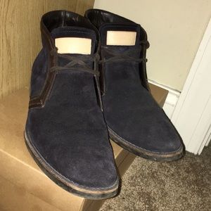 Blue Suede Louis Vuitton Chukka Boots